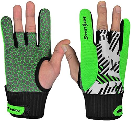 1 Pair Professional Anti-skid Bowling Gloves Comfortable Bowling Accessories Semi-finger Instruments Sports Gloves for Bowling