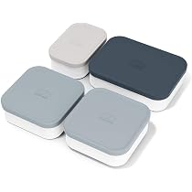 MONBENTO MB Slim Besteckset – Blau, Edelstahl-Gabel/Messer/Löffel, Für Lunchbox & Unterwegs