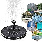 Fontana a energia solare con pompa per laghetto con monocristallini da 1,4 W, a energia solare, fontane a zampillo per…