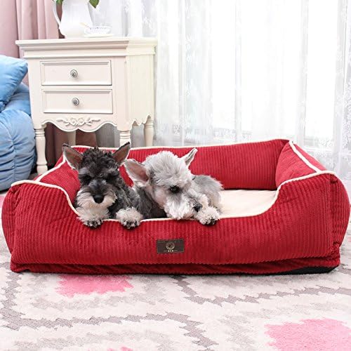 SHPET The dog dog nest washable pad thick warm winter Teddy dog kennel pet nest four general mat,Pillow blanket,L-78 * 64
