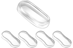 WeddHuis 5 Pièces Tampons de Siège WC, Butoirs de Couvercle WC, Amortisseurs Autocollants, Réduction du Bruit, Tampons en Caoutchouc pour Maison Bureau Hôtel (Blanc)