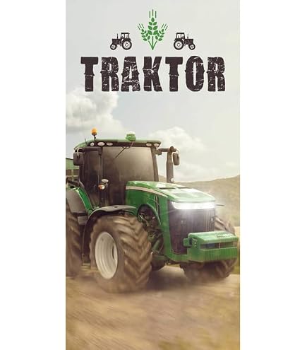 Serviette De Plage Enfants Motif Camion/Tracteur - Microfibre 70x140cm, Anti-Sable, Séchage Rapide