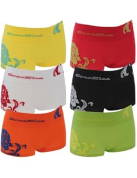6er Pack Damen Pantys in 6 Farben und 2 Größen mit Blumenmotiv