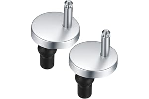 WELHAEPI 2 Pièces Abattant WC de Toilettes à Charnière Fixations, Charnières à Dégagement Rapide, Charniere Abattant WC Fixations, avec Vis Caoutchouc Rechange