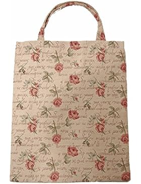 Praktische Stofftasche (klein) Einkaufstasche (im Gobelin Stil) Rote Rose