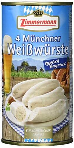 Preisvergleich Produktbild Fleischwerke Zimmermann 4 Münchner Weißwürste, 530 g