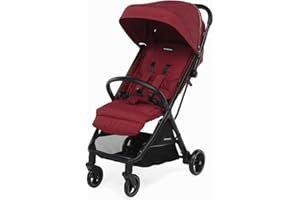 Foppapedretti Passeggino Compatto Jumbo, 0-22 Kg (0-4 anni), Chiusura ad 1 mano, Chiusura Self-Standing, Schienabile Regolabile, Ruote Ammortizzate, Cesto Porta Oggetti, Telaio in Alluminio, Scarlatto