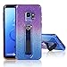 Produktbild Galaxy S9 Plus Bling Funkeln Hülle mit Ständer halter,Shinyzone Mode Farbverlauf Farbe Schlank Designer,Ultra leicht Weiches TPU Stoßfest Stoßstange Schutzhülle für Samsung Galaxy S9 Plus-Lila Blau Gradient