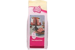 ‎FUNCAKES FunCakes Mix für Red Velvet Cake - Einfach zu verwendender Backmischung, schön weicher und flauschiger Kuchen mit leichtem Schokoladengeschmack - 1 Kg