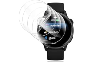 Gelaasso 4 Pezzi Pellicola Protettiva per Garmin Vivoactive 6 42mm [Non Vetro], HD Trasparente TPU Film Pellicola, 3D Copertura Completa, Facile Installazione