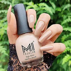 MI FASHION Nail Polish, Glossy Finish, Vanilla Nude, 15Ml