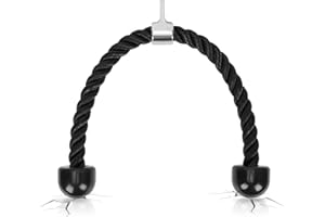 ‎JIUZCARE jiuzcare Trizepsseil 70cm Pull Down Training Trizeps Trizepsseils Tau Nylon Fitness Kabelzuggriff Doppelgriff Workout Triceps Rope Body Equipment Tool zum Herunterziehen Zubehör Kraftstation