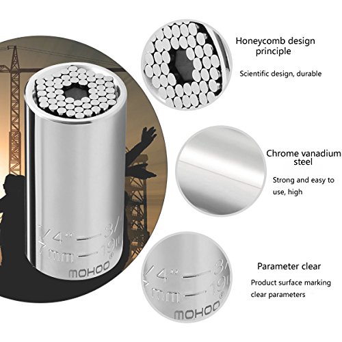 MOHOO Gator Grip 7-19mm Kleine Multifunktions Handwerkzeuge Universal-Reparatur-Werkzeuge Drill Adapter Selbstjustierende Kombination für Automobilindustrie , Haushaltsführung , Fertigungsindustrie usw. - 3
