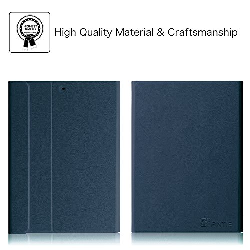 Fintie iPad Air Bluetooth Tastatur Hülle Keybord Case – Ultradünn leicht SmartShell Ständer Schutzhülle mit magnetisch abnehmbar drahtloser Deutsche Bluetooth Tastatur für Apple iPad Air, Marineblau - 3