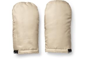 Elodie Details Manoplas para Silla de Paseo - Impermeable y Cortavientos, Talla universal - Pure Khaki (beige)