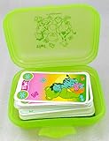 Maße: 13x10x5 cm 1a TUPPER Schulbrotdose TWIN TIWI mit Kartenspiel --- grün