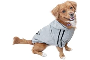 Eastlion Ropa Perro,Cálido Sudadera con Capucha para Perros Algodón Suéter Chaqueta Abrigo Costume Pullover para Mascota Pequeño Perro Gato (Gris,L)