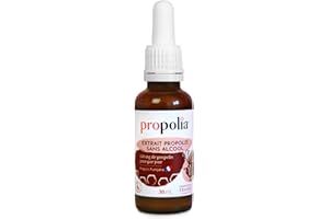 PROPOLIA - Propolis Sans Alcool - Complément Alimentaire Immunité pour Adultes & Enfants - Fabriqué en France - 100% Naturel - Flacon Pipette 30ml