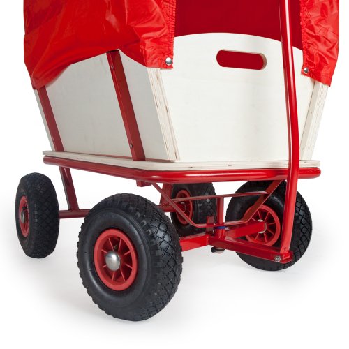 TecTake Bollerwagen Handwagen Transportwagen Wagen Transport mit Schutzdach Plane - 3