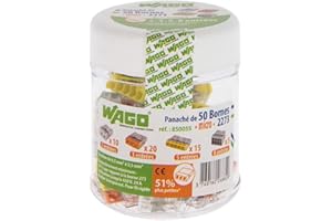 Wago - Pot panaché de 50 bornes de connexion automatique 2, 3, 5 et 8 entrées S2273
