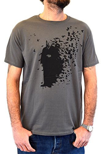 Faces T-Shirt Hombre Street Art Banksy Alfred Hitchcock and The Bird Impresión del Manual de la Pantalla de Agua (L Hombre)