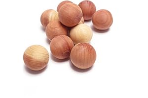 TEOGNEOT Madera de Cedro, 30 Piezas Bolas de Cedro Antipolillas Natural de Cedro Repelente contra de Polilla para Armarios, Perchas, Cajones, Ropa, Almacenamiento