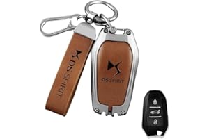 evimo Etui a Cle Voiture Coque Clé, pour DS DS7/DS3/DS4/DS5/DS6/DS9/4S/5LS Résistant à l'usure Coque de Clé, Pochette Porte Clef Portable, Accessoire clé de Voiture,B