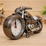 OFT Vintage Motorrad Alarm Clock Wecker Motorcycle Tischuhr Quartzuhr Standuhr (Oddiyana+gold) - 3