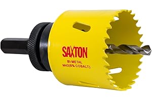SAXTON BLADES Saxton HSS Hole Saw Cutter M42 Bi-Metal 8% Cobalt Heavy Duty + Arbor (14mm – 230mm) (51mm + Arbor)