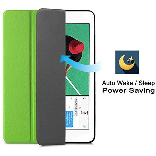 Neues iPad 2017 iPad 9.7 Zoll Hülle, Infiland Ultra Dünn Smart-Muschel PU Leder Ultra Schlank Superleicht Ständer Smart Shell Cover Schutzhülle Etui Tasche für Apple New iPad 9.7 inch 2017 Model (mit Auto Schlaf / Wach Funktion)(Grün) - 8