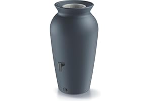 YourCasa DropCatcher Récupérateur d'eau de pluie, 120 à 230 l, avec panier filtrant et robinet, en plastique, résistant au gel, pour le jardin, anthracite, 120 l