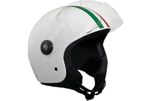 RALLOX HELMETS Rallox Helmet 588 Italia Motorcycle Helmet, Scooter Helmet with a Sun Visor, White, S, M, L, XL, XXL