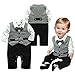 Etosell Newborn Infant Boys BowTie Jumpsuit Clothes Gentleman Pant Suit One-piece 0-18M (90/6-12Months)