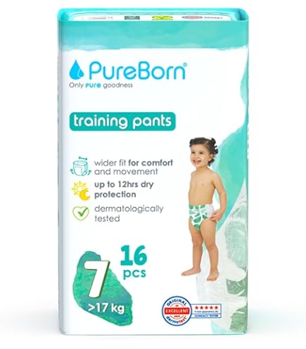 PureBorn Baby Pants Luierbroekjes, Maat 6 (15 kg), 72 Luiers, Optimale Bescherming Overdag en 's Nachts, Ultrazacht, Huidvriendelijk, Dermatologisch Getest