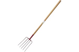 Wurko - Horca Acero 5 Púas Mango Madera