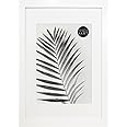 REAL GLASS A4 With White Mount For A5 Photo - Oxford White Thin Picture Frame / A5 With Mount Picture Frame