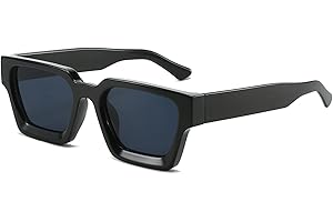 YAMEIZE Rettangolari Quadrati Occhiali da Sole-da Uomo Moda Rettangolari da Donna con Protezione UV400 Retrò Vintage Occhiali