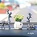 Produktbild Auto Innen Armaturenbrett Hirsche mit Harz Muster Hirsch Elch Dekoration Kunststoff Blumentopf Frieden segen ornament Reichtum und Glück Zarte Dekorative Ornamente für Schreibtisch (2 packs),A
