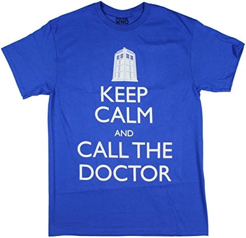 Doctor Who Keep Calm and Call the Doctor Mens T-Shirt (XX-Large)
