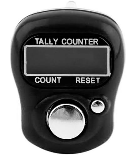 Compteur Manuel Numérique 5 Chiffres - Compteur à Doigts - Jaune - Pour Sport, Événements, École