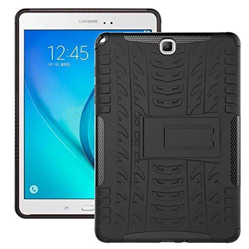 FALIANG Samsung Galaxy Tab A T550 9 7 inch  Funda  2in1 Armadura Combinaci  n A Prueba de Choques Heavy Duty Escudo C  scara Dura para Samsung Galaxy Tab A T550 9 7 inch   Negro 