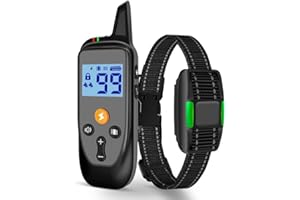 IHPUKIDI Collier de Dressage pour Chien avec Télécommande, 3 Modes (Bip, Vibration, Choc), Portée 1000m, Étanche IP67, Réglable 12-65cm, Recharge Rapide, Idéal pour Entraînement Extérieur et Intérieur