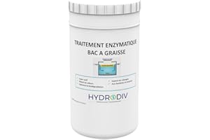 HYDRODIV Traitement bac à graisse, assainissement, poudre aux enzymes 1 kg