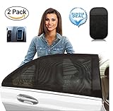 [2 Pack] Parasol de Coche Bebé, Visera para Ventana lateral de coche -Incluye Alfombrilla Antideslizante para el Salpicadero del coche gratuita – la Malla proporciona la máxima protección contra los rayos UVA para bebés, niños y mascotas - Fácil Instalación