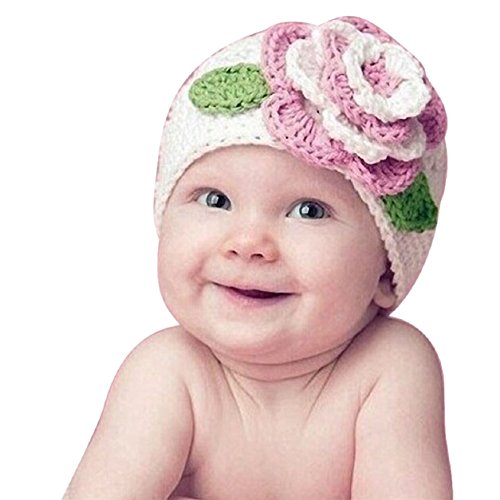 Malloom® Lovely Big Flower Baby Kids Infant Toddler Girl Warm Beanie Knit Hat Cap