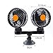 Produktbild 12 V Auto Lüfter 24 V non-leaf Klimaanlage Fan 220 V 12 V, Sucker Typ Home Mute Fan Speed verstellbar Base Double Head 24 V