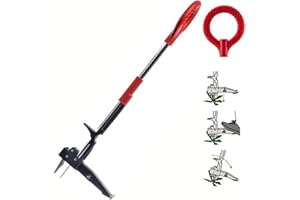 Venteo RootSlayer Extracteur de Mauvaises Herbes avec pédale – Acier Inoxydable – 3 Griffes et pédales pour déterrer Les Racines – Outil de désherbage Manuel pour Jardin