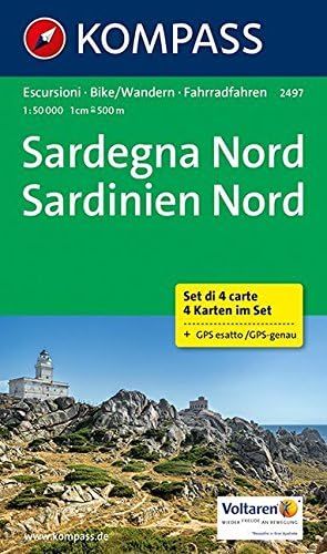 Sardinien Nord 2497 GPS wp 4-Set kompass D/I