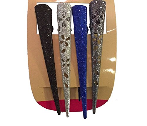 Preisvergleich Produktbild 4 Stück Mädchen / Damen Glitzer Schnabel Haarspangen Clips – Tütenfüller / Weihnachtsstrumpf Füllstoffe