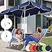 Produktbild MIADOMODO Sonnenschirm 180 x 120 cm I Rechteckig, Farbwahl, UV-Schutz I Gartenschirm, Marktschirm, Balkonschirm, Terassenschirm